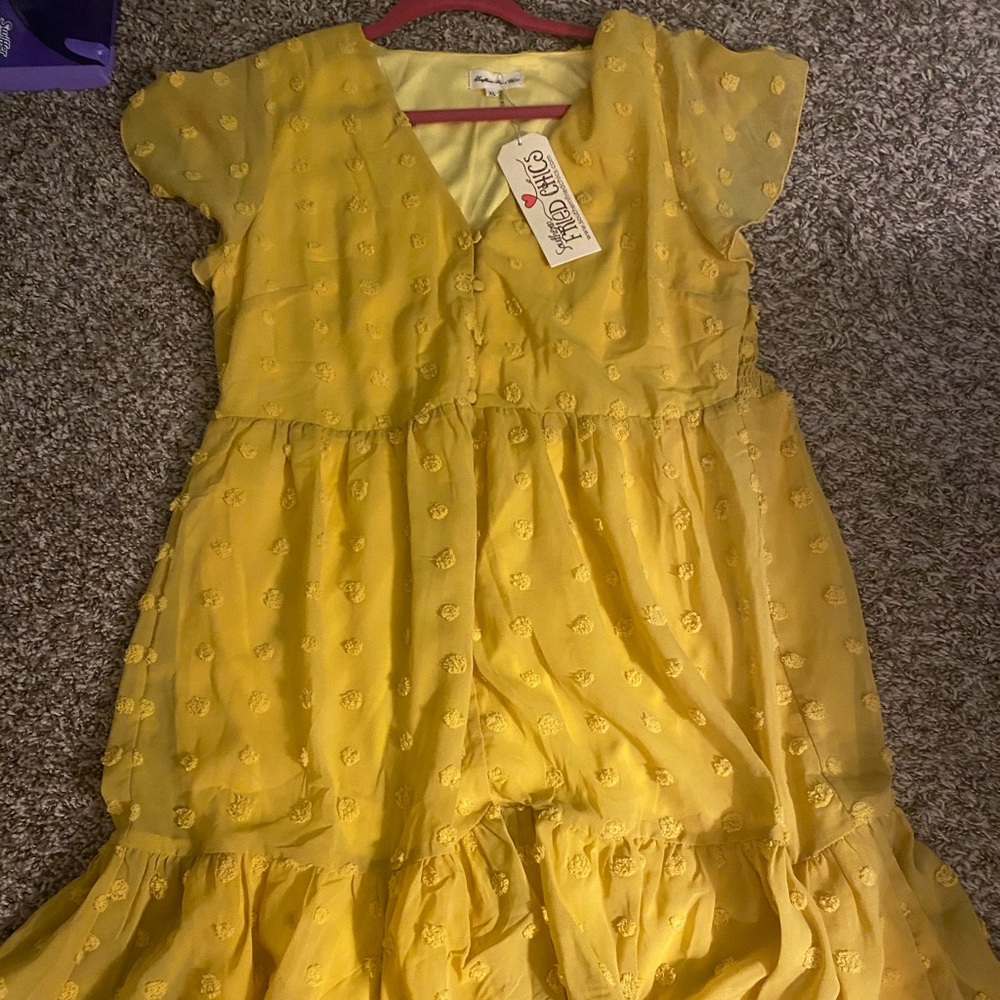 Southern Fried Chics Yellow Dress